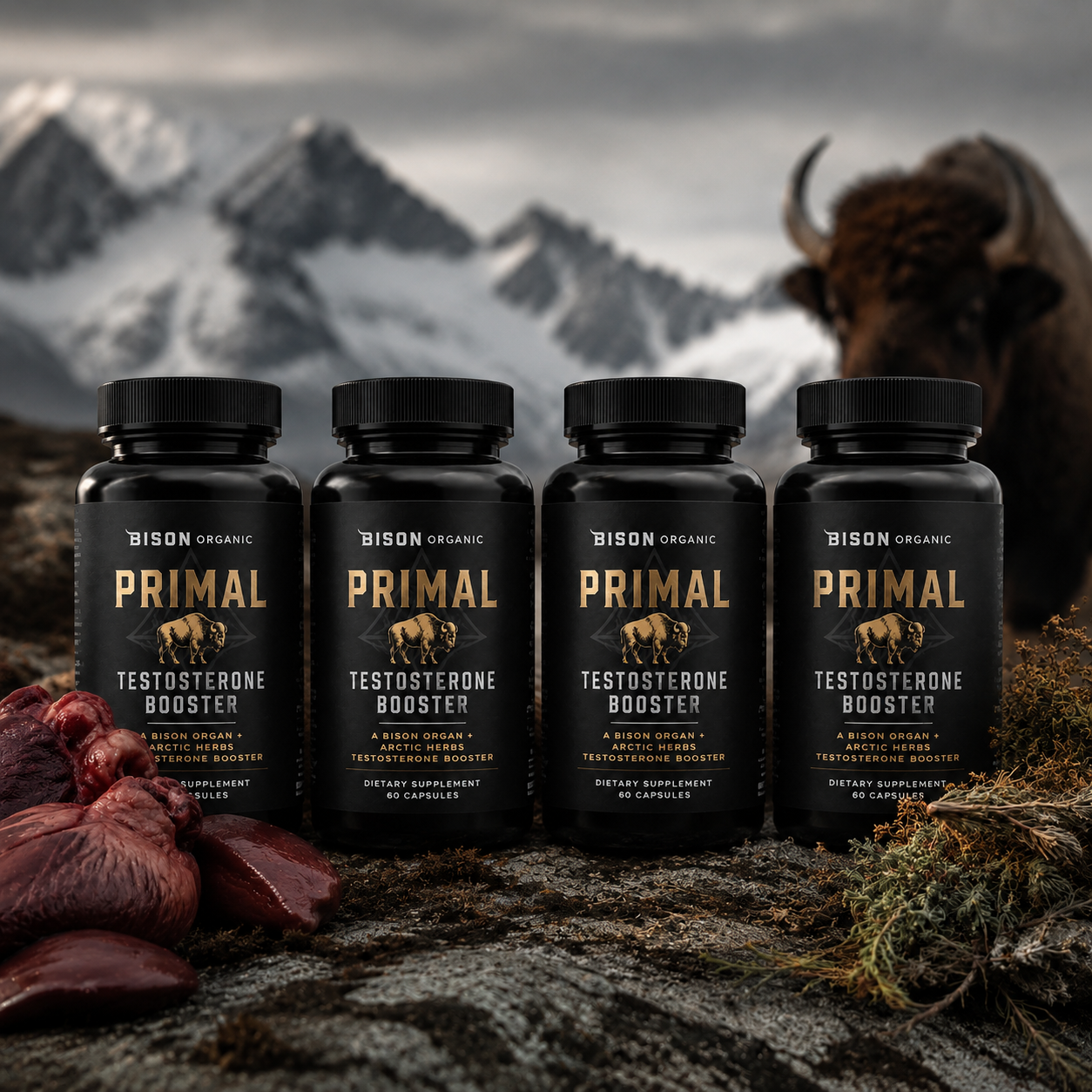 4x Bison Organic Primal Booster